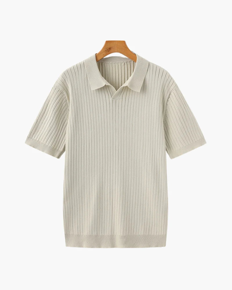 Algarve geribbelde polo
