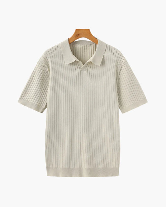 Algarve geribbelde polo